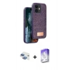 MARSİLYAN™- iPhone 11 Kılıf Vadi Klasik Serisi - Siyah Bilvis 5in1 3D Magic Cam Ekran Koruyucu + Pers Alüminyum Kamera Lens - GI