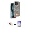 MARSİLYAN™- iPhone 11 Kılıf Vadi Klasik Serisi - Siyah Bilvis 5in1 3D Magic Cam Ekran Koruyucu + Pers Alüminyum Kamera Lens - KI