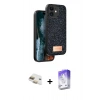 MARSİLYAN™- iPhone 11 Kılıf Vadi Klasik Serisi - Siyah Bilvis 5in1 3D Magic Cam Ekran Koruyucu + Pers Alüminyum Kamera Lens - GD