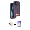 MARSİLYAN™- iPhone 11 Kılıf Vadi Klasik Serisi - Siyah Bilvis 5in1 3D Magic Cam Ekran Koruyucu + Pers Alüminyum Kamera Lens - KI