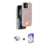 MARSİLYAN™- iPhone 11 Kılıf Vadi Klasik Serisi - Siyah Bilvis 5in1 3D Magic Cam Ekran Koruyucu + Pers Alüminyum Kamera Lens - GI
