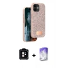 MARSİLYAN™- iPhone 11 Kılıf Vadi Klasik Serisi - Siyah Bilvis 5in1 3D Magic Cam Ekran Koruyucu + PVD Metal Kamera Lens - TU