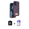 MARSİLYAN™- iPhone 11 Kılıf Vadi Klasik Serisi - Siyah Bilvis 5in1 3D Magic Cam Ekran Koruyucu + PVD Metal Kamera Lens - TU