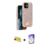 MARSİLYAN™- iPhone 11 Kılıf Vadi Klasik Serisi - Siyah Bilvis 5in1 3D Magic Cam Ekran Koruyucu + Rainbow Kamera Lens Koruma Cam - KI