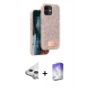 MARSİLYAN™- iPhone 11 Kılıf Vadi Klasik Serisi - Siyah Bilvis 5in1 3D Magic Cam Ekran Koruyucu + Raze Metal Kamera Lens - GS