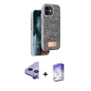 MARSİLYAN™- iPhone 11 Kılıf Vadi Klasik Serisi - Siyah Bilvis 5in1 3D Magic Cam Ekran Koruyucu + Raze Metal Kamera Lens - MR