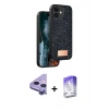 MARSİLYAN™- iPhone 11 Kılıf Vadi Klasik Serisi - Siyah Bilvis 5in1 3D Magic Cam Ekran Koruyucu + Raze Metal Kamera Lens - MR