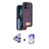 MARSİLYAN™- iPhone 11 Kılıf Vadi Klasik Serisi - Siyah Bilvis 5in1 3D Magic Cam Ekran Koruyucu + Raze Metal Kamera Lens - MR