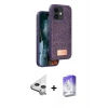 MARSİLYAN™- iPhone 11 Kılıf Vadi Klasik Serisi - Siyah Bilvis 5in1 3D Magic Cam Ekran Koruyucu + Raze Metal Kamera Lens - GS
