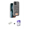 MARSİLYAN™- iPhone 11 Kılıf Vadi Klasik Serisi - Siyah Bilvis 5in1 3D Magic Cam Ekran Koruyucu + Renkli Kamera Lens Koruma Cam - TU