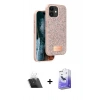 MARSİLYAN™- iPhone 11 Kılıf Vadi Klasik Serisi - Siyah Bilvis 5in1 5D Magic Hayalet Cam Ekran Koruyucu + Kamera Lens Koruma Cam - SF