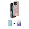 MARSİLYAN™- iPhone 11 Kılıf Vadi Klasik Serisi - Siyah Bilvis 5in1 5D Magic Hayalet Cam Ekran Koruyucu + Neon Fosforlu Kamera Lens - YL