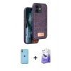 MARSİLYAN™- iPhone 11 Kılıf Vadi Klasik Serisi - Siyah Bilvis 5in1 5D Magic Hayalet Cam Ekran Koruyucu + Neon Fosforlu Kamera Lens - YL
