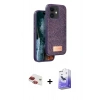 MARSİLYAN™- iPhone 11 Kılıf Vadi Klasik Serisi - Siyah Bilvis 5in1 5D Magic Hayalet Cam Ekran Koruyucu + Pers Alüminyum Kamera Lens - KI
