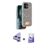 MARSİLYAN™- iPhone 11 Kılıf Vadi Klasik Serisi - Siyah Bilvis 5in1 5D Magic Hayalet Cam Ekran Koruyucu + Raze Metal Kamera Lens - MR