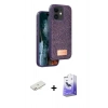 MARSİLYAN™- iPhone 11 Kılıf Vadi Klasik Serisi - Siyah Bilvis 5in1 5D Magic Hayalet Cam Ekran Koruyucu + Renkli Kamera Lens Koruma Cam - YL