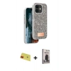 MARSİLYAN™- iPhone 11 Kılıf Vadi Klasik Serisi - Siyah Bilvis Hayalet Cam Ekran Koruyucu + Rainbow Kamera Lens Koruma Cam - KI