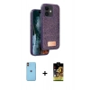MARSİLYAN™- iPhone 11 Kılıf Vadi Klasik Serisi - Siyah Buffer Cam Ekran Koruyucu + Neon Fosforlu Kamera Lens - TU