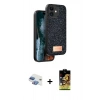 MARSİLYAN™- iPhone 11 Kılıf Vadi Klasik Serisi - Siyah Buffer Cam Ekran Koruyucu + Pers Alüminyum Kamera Lens - GI