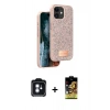 MARSİLYAN™- iPhone 11 Kılıf Vadi Klasik Serisi - Siyah Buffer Cam Ekran Koruyucu + PVD Metal Kamera Lens - MI