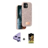 MARSİLYAN™- iPhone 11 Kılıf Vadi Klasik Serisi - Siyah Buffer Cam Ekran Koruyucu + Raze Metal Kamera Lens - MR