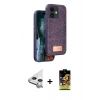 MARSİLYAN™- iPhone 11 Kılıf Vadi Klasik Serisi - Siyah Buffer Cam Ekran Koruyucu + Raze Metal Kamera Lens - GS