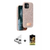 MARSİLYAN™- iPhone 11 Kılıf Vadi Klasik Serisi - Siyah Buffer Cam Ekran Koruyucu + Raze Metal Kamera Lens - GS