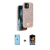 MARSİLYAN™- iPhone 11 Kılıf Vadi Klasik Serisi - Siyah Buffer Hayalet Cam Ekran Koruyucu + Neon Fosforlu Kamera Lens - YL