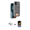 MARSİLYAN™- iPhone 11 Kılıf Vadi Klasik Serisi - Siyah Buffer Hayalet Cam Ekran Koruyucu + Pers Alüminyum Kamera Lens - YL