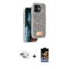 MARSİLYAN™- iPhone 11 Kılıf Vadi Klasik Serisi - Siyah Buffer Hayalet Cam Ekran Koruyucu + Pers Alüminyum Kamera Lens - YL