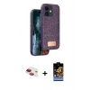 MARSİLYAN™- iPhone 11 Kılıf Vadi Klasik Serisi - Siyah Buffer Hayalet Cam Ekran Koruyucu + Pers Alüminyum Kamera Lens - KI