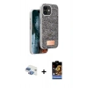MARSİLYAN™- iPhone 11 Kılıf Vadi Klasik Serisi - Siyah Buffer Hayalet Cam Ekran Koruyucu + Pers Alüminyum Kamera Lens - GI
