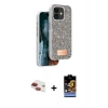MARSİLYAN™- iPhone 11 Kılıf Vadi Klasik Serisi - Siyah Buffer Hayalet Cam Ekran Koruyucu + Pers Alüminyum Kamera Lens - KI
