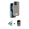 MARSİLYAN™- iPhone 11 Kılıf Vadi Klasik Serisi - Siyah Buffer Hayalet Cam Ekran Koruyucu + Raze Metal Kamera Lens - MI