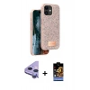 MARSİLYAN™- iPhone 11 Kılıf Vadi Klasik Serisi - Siyah Buffer Hayalet Cam Ekran Koruyucu + Raze Metal Kamera Lens - MR