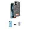 MARSİLYAN™- iPhone 11 Kılıf Vadi Klasik Serisi - Siyah Joko Magic 5D Cam + Neon Fosforlu Kamera Lens - TU