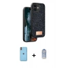 MARSİLYAN™- iPhone 11 Kılıf Vadi Klasik Serisi - Siyah Joko Magic 5D Cam + Neon Fosforlu Kamera Lens - TU