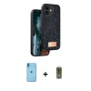 MARSİLYAN™- iPhone 11 Kılıf Vadi Klasik Serisi - Siyah Joko Magic 5D Hayalet Cam + Neon Fosforlu Kamera Lens - MI