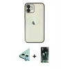 MARSİLYAN™- iPhone 11 Kılıf Vadi Minimal - Şeffaf 360 Full Body Arka Koruyucu + Raze Metal Kamera Lens - MI