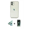 MARSİLYAN™- iPhone 11 Kılıf Vadi Minimal - Şeffaf 360 Full Body Arka Koruyucu + Raze Metal Kamera Lens - MI