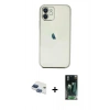 MARSİLYAN™- iPhone 11 Kılıf Vadi Minimal - Şeffaf 360 Full Body Arka Koruyucu + Pers Alüminyum Kamera Lens - LT