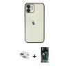 MARSİLYAN™- iPhone 11 Kılıf Vadi Minimal - Şeffaf 360 Full Body Arka Koruyucu + Pers Alüminyum Kamera Lens - YL