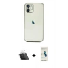 MARSİLYAN™- iPhone 11 Kılıf Vadi Minimal - Şeffaf Pasifik Cam Ekran Koruyucu + Kamera Lens Koruma Cam - SF