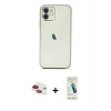 MARSİLYAN™- iPhone 11 Kılıf Vadi Minimal - Şeffaf Pasifik Cam Ekran Koruyucu + Pers Alüminyum Kamera Lens - KI
