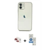 MARSİLYAN™- iPhone 11 Kılıf Vadi Minimal - Şeffaf Royal Nano Ekran Koruyucu + Pers Alüminyum Kamera Lens - KI