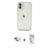 MARSİLYAN™- iPhone 11 Kılıf Vadi Minimal - Şeffaf Uv Polymer Nano Ekran Koruyucu + Pers Alüminyum Kamera Lens - KI
