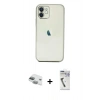 MARSİLYAN™- iPhone 11 Kılıf Vadi Minimal - Şeffaf Uv Polymer Nano Ekran Koruyucu + Pers Alüminyum Kamera Lens - YL