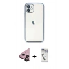 MARSİLYAN™- iPhone 11 Kılıf Vadi Minimal - Şeffaf Uv Polymer Nano Ekran Koruyucu + Raze Metal Kamera Lens - SH
