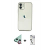 MARSİLYAN™- iPhone 11 Kılıf Vadi Minimal - Şeffaf Uv Polymer Nano Ekran Koruyucu + Raze Metal Kamera Lens - KI