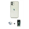 MARSİLYAN™- iPhone 11 Kılıf Vadi Minimal - Siyah 360 Mat Full Body Arka Koruyucu + Pers Alüminyum Kamera Lens - GI